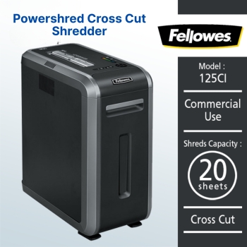 Fellowes Powershred 125ci Office / Heavy Duty Cross Cut Shredder